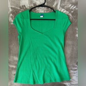 old navy ribbed v-neck top